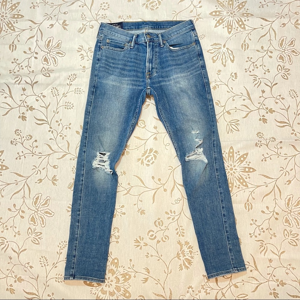 A&F Felix Super Skinny Distressed Jeans